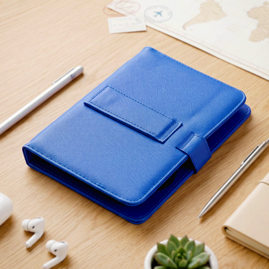 Portable Wired Tablet Keyboard With Pu Leather Flip Case And Stand (1 Pc)