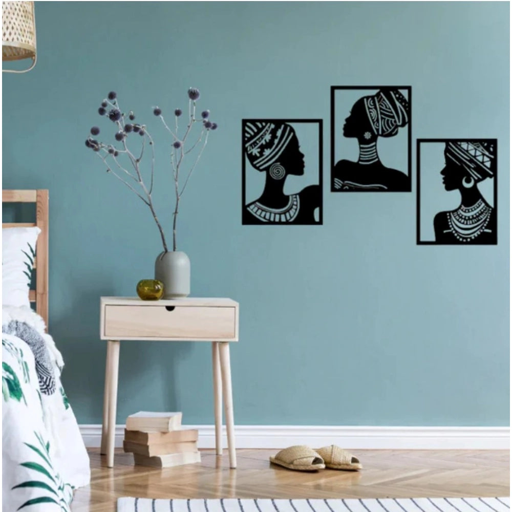 African Elegance Wooden Wall Decor