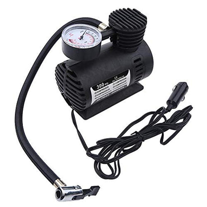 12V Car Tyre Inflator - Portable Air Compressor with Pressure Gauge