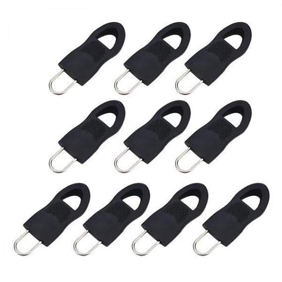 Zipper Repair Kit Instant Zipper Sliders with Nylon Pull Tabs,Replacement Plastic Zipper Pulls,Universal Screw-Fix Removable Zippers for Bags,Jackets-Luggage (PACK OF 20)