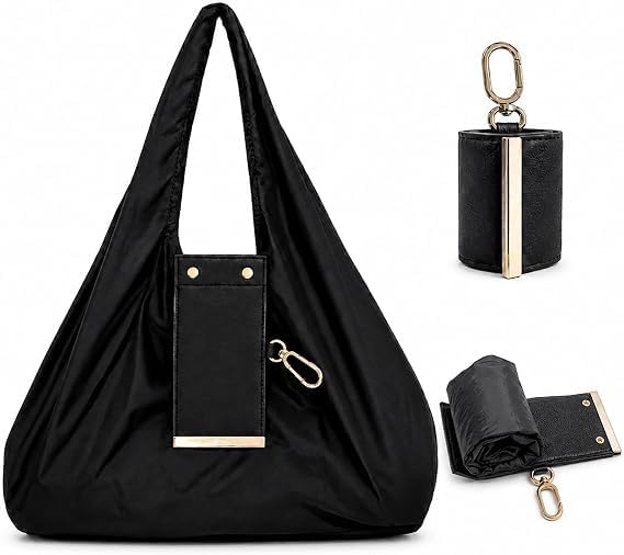 Foldable Reusable Shopping Bag with Portable Storage Pouch