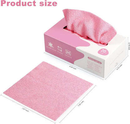 20 PCS Reusable Microfiber Cleaning Cloths