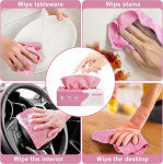 20 PCS Reusable Microfiber Cleaning Cloths