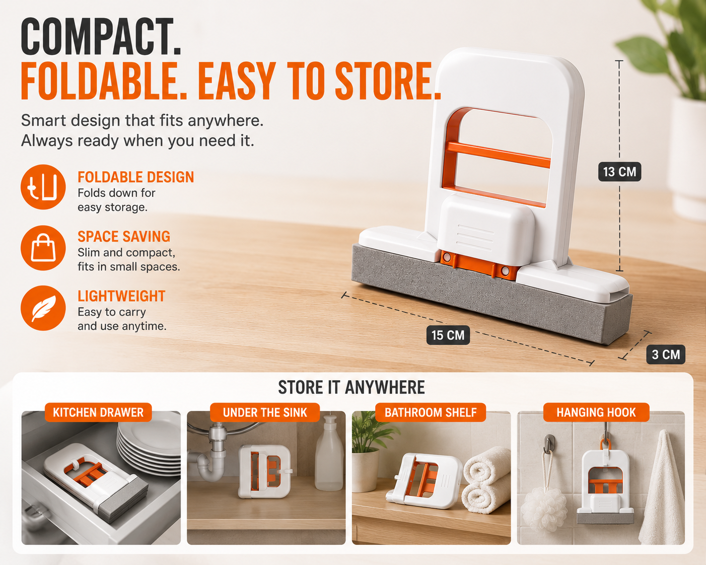 CleanSwipe™ Self-Squeezing Mini Mop
