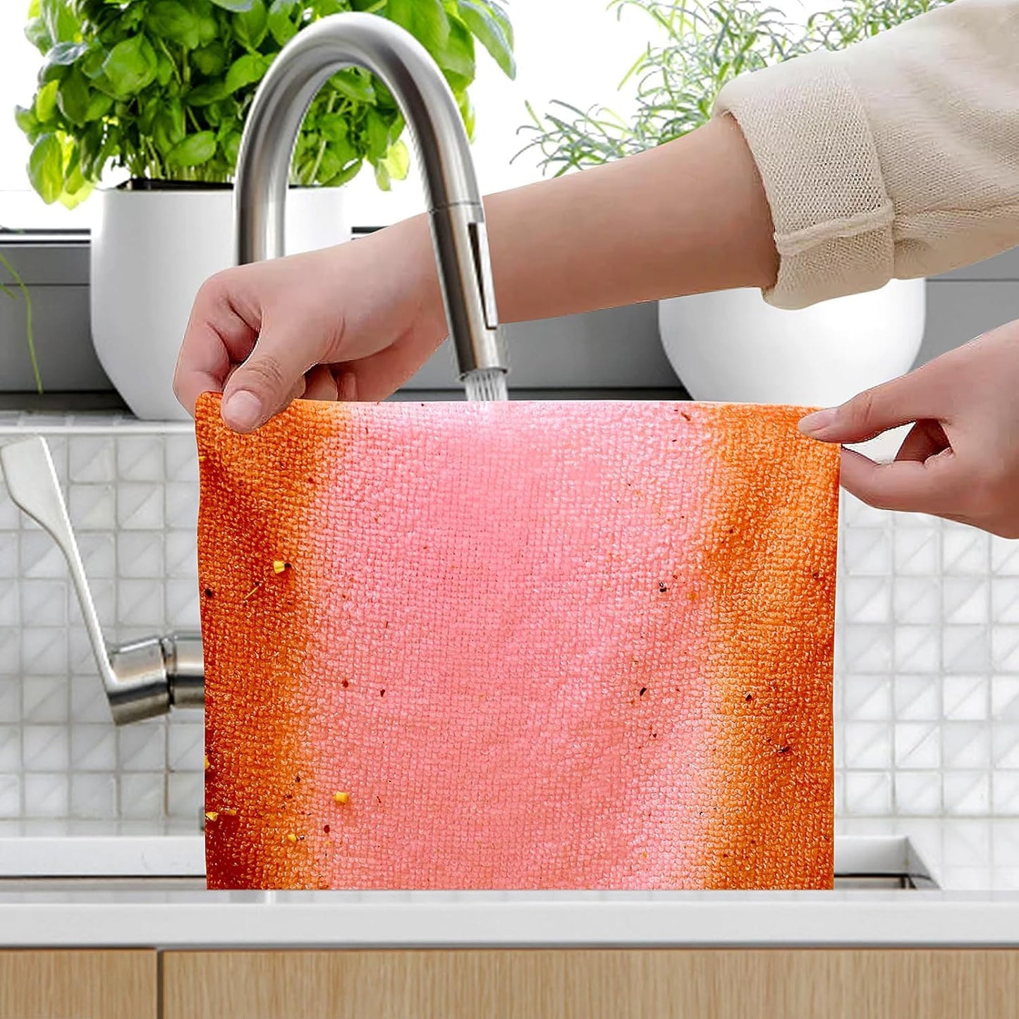 20 PCS Reusable Microfiber Cleaning Cloths