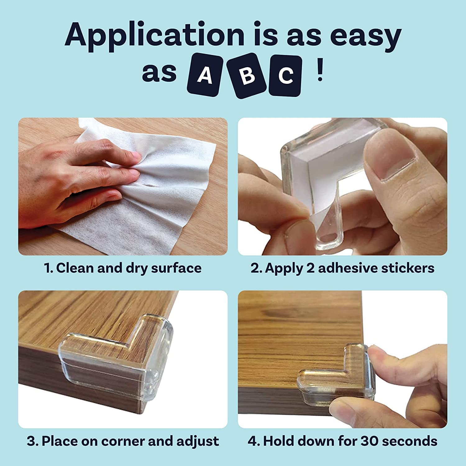 Silicon Corner Protector for Sharp Edges (Pack Of 8)