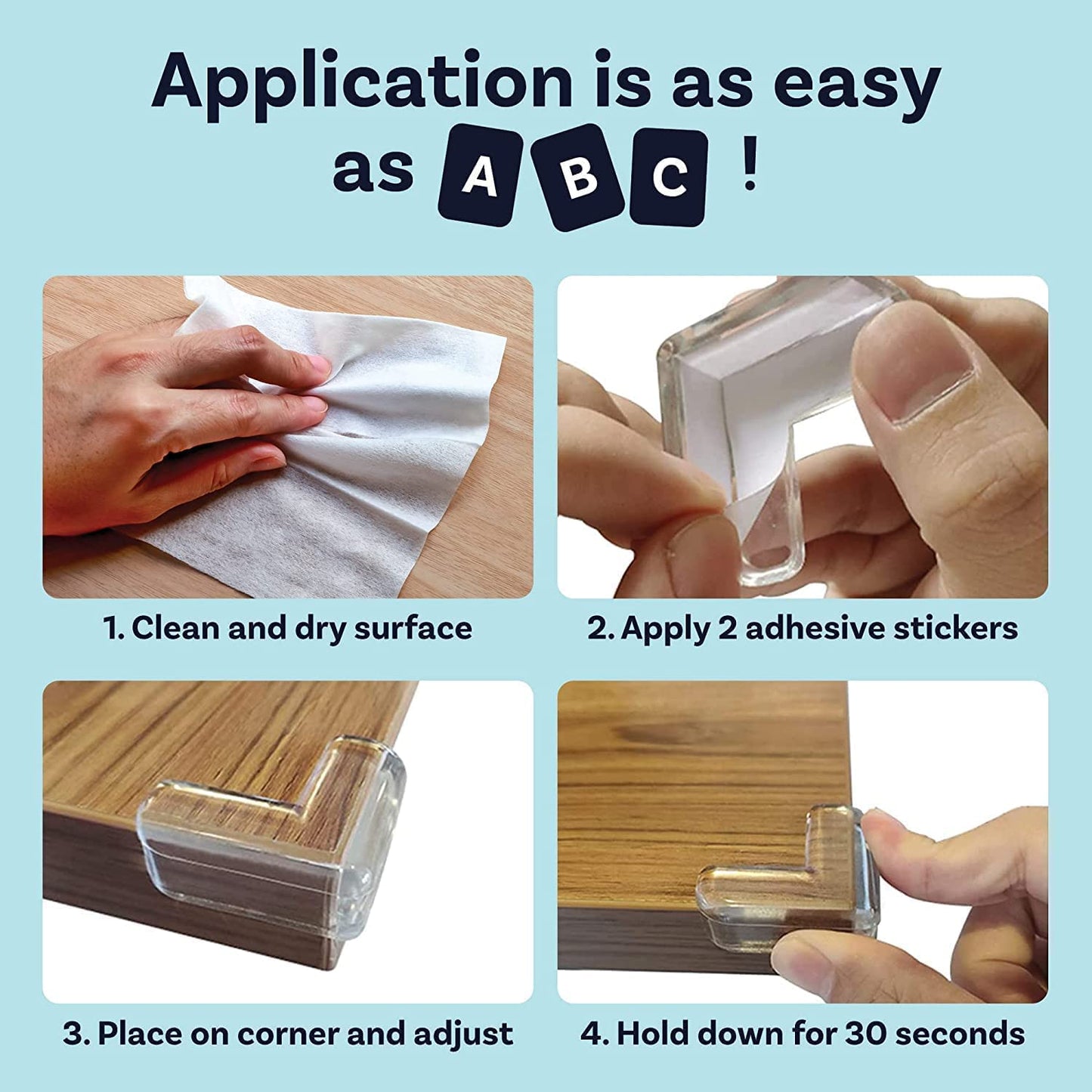 Silicon Corner Protector for Sharp Edges (Pack Of 8)