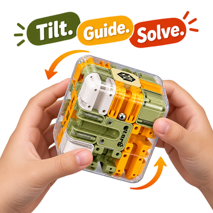 Ball Rolling Cube™ 3D Maze Puzzle for Focus & Brain Challenge ⭐