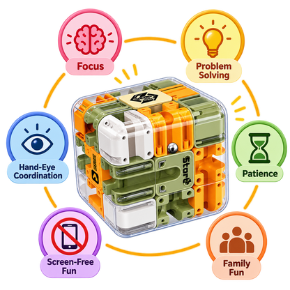 Ball Rolling Cube™ 3D Maze Puzzle for Focus & Brain Challenge ⭐