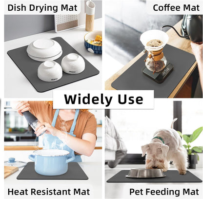 Kitchen Dish Drying Mat for Counter (Pack Of 2)
