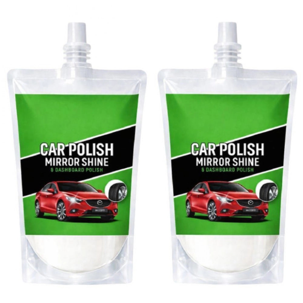 Car and Bike Polish Mirror Shine Liquid Pouches 100 ML (Pack of 2)