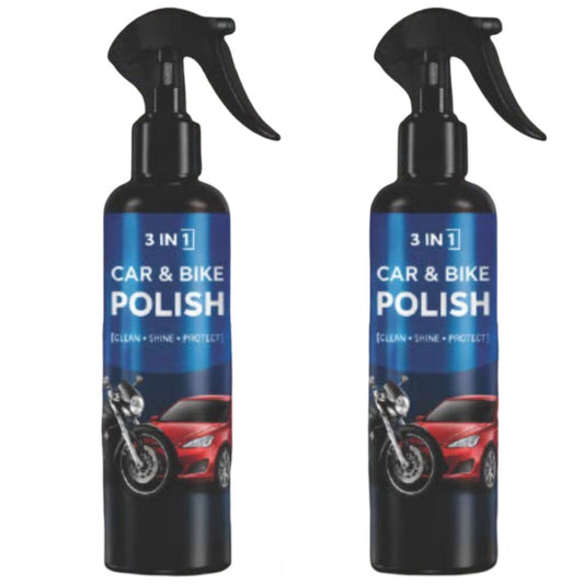 3-in-1 Car and Bike Polish Spray Bottles 100 ML (Pack of 2)