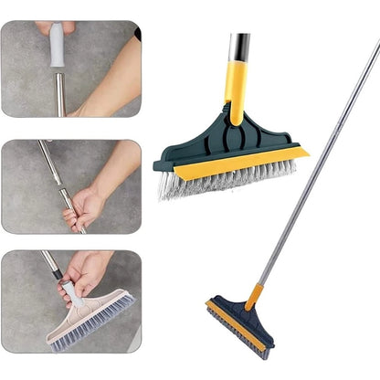 2 in 1 Scrape Floor Scrubbing Brush ((Pack of 2)