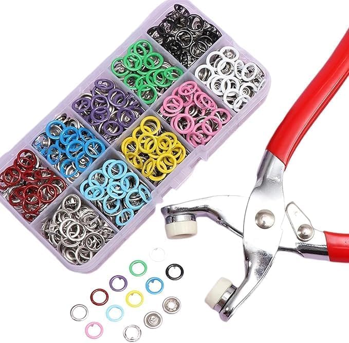Plastic Snap Button Kit with Pliers