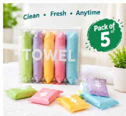 Towel Set Disposable Travel Face Towel (Pack of 5 )