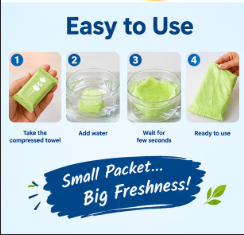 Towel Set Disposable Travel Face Towel (Pack of 5 )