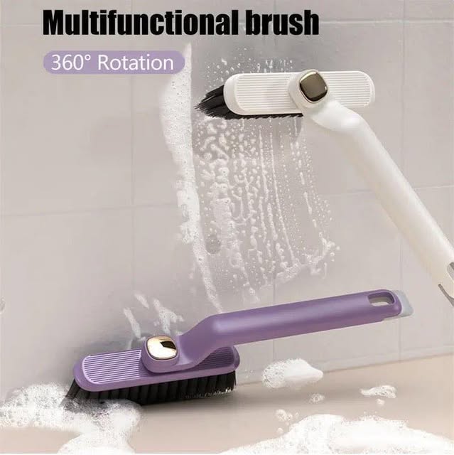 Rotating gap cleaning brush with 360° rotating head