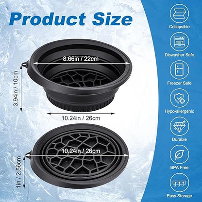 Collapsible Silicone Facial Ice Bath Bowl for Easy Storage & Carrying(pack of 1) - CL-MA-1762