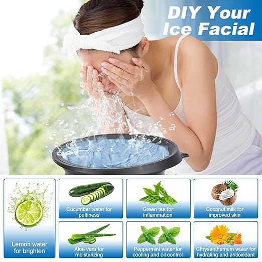Collapsible Silicone Facial Ice Bath Bowl for Easy Storage & Carrying(pack of 1) - CL-MA-1762