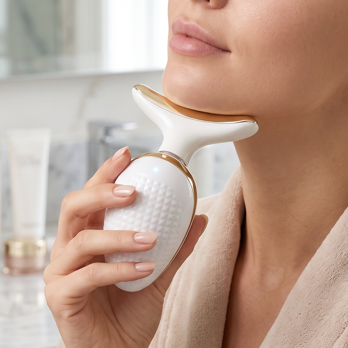 Electric Neck And Face Massager Lifting Firming Skin Care Beauty Device (1 Pc)